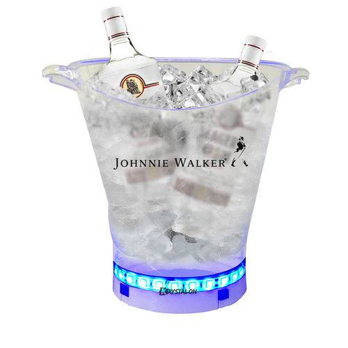 Balde de Gelo com LED Transparente Acrílico PS 5L Johnnie