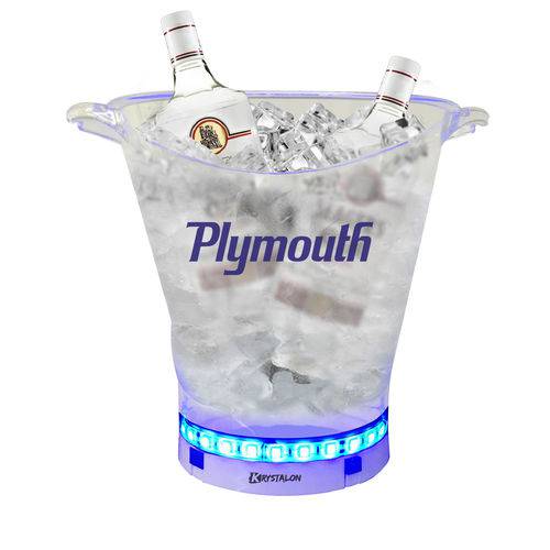 Balde de Gelo com LED Transparente Acrílico PS 5L Plymouth