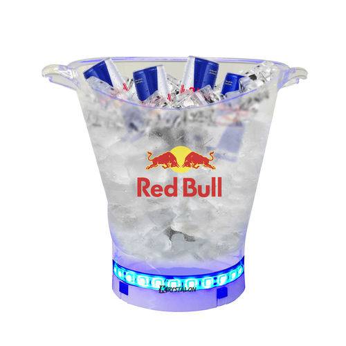 Balde de Gelo com LED Transparente Acrílico PS 5L Redbull