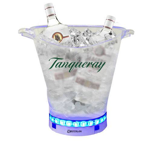 Balde de Gelo com LED Transparente Acrílico PS 5L Tanqueray