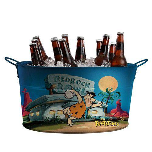Balde de Gelo Oval com Alças Laterais Hanna Barbera os Flintstones Fred em Bedrock Bowl - 39 Cm