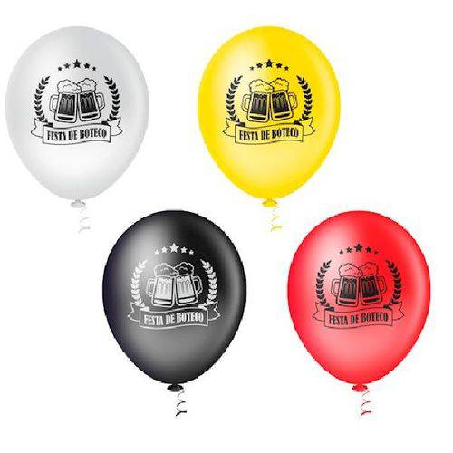 Balões Festa de Boteco Bexigas Decoradas - 50 Unidade