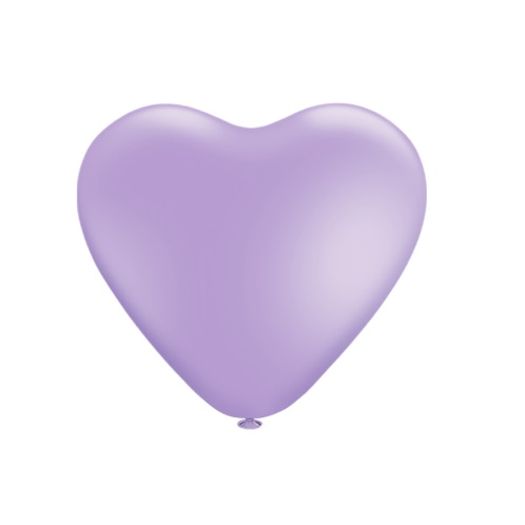 Balões N 6,0 Liso Forma Coração Lilás 50un Pic Pic