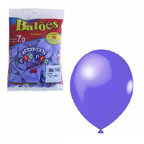 Baloes N 7,0 Liso Lilas 50un 7008 Pic Pic