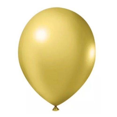 Balões N 9,0 Liso Metal Ouro 50un 9090050 Pic Pic