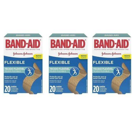 Band Aid Curativo Flexível C/20 (kit C/03)