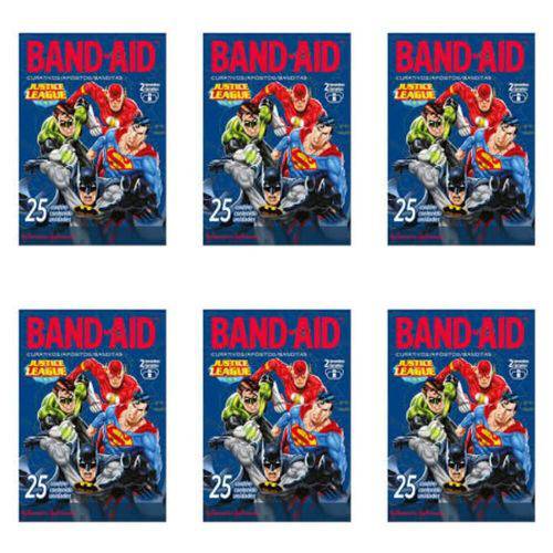 Band Aid Curativo Infantil Liga da Justiça C/25 (kit C/06)