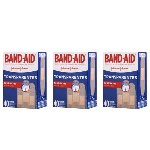 Band Aid Curativo Transparente C/40 (kit C/03)