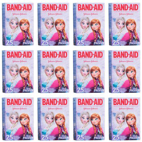 Band Aid Frozen Curativo Infantil C/25 (kit C/12)