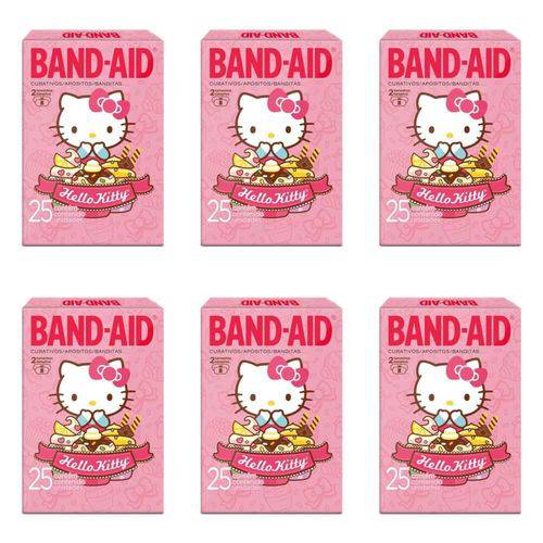 Band Aid Hello Kitty Curativos C/25 (kit C/06)