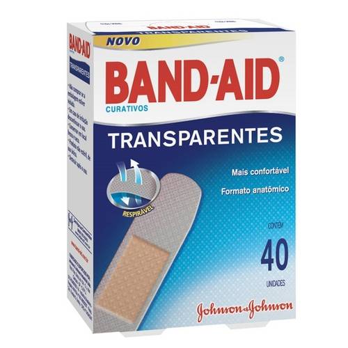 Band-Aid Johnsons Transparente com 40 Unidades