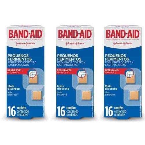 Band Aid Pequenos Ferimentos Curativo C/16 (kit C/03)