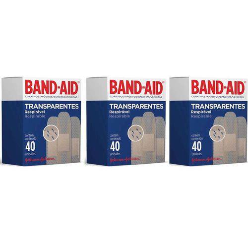 Band Aid Transparente Curativo C/40 (kit C/03)