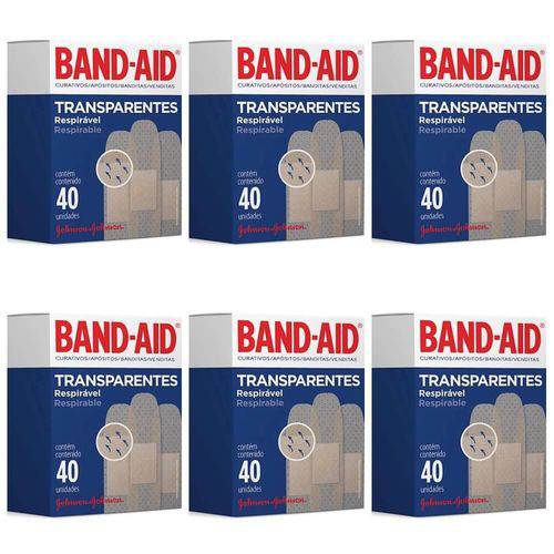 Band Aid Transparente Curativo C/40 (kit C/06)