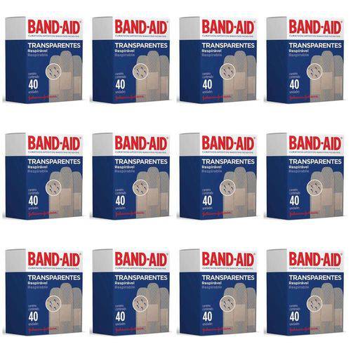Band Aid Transparente Curativo C/40 (kit C/12)