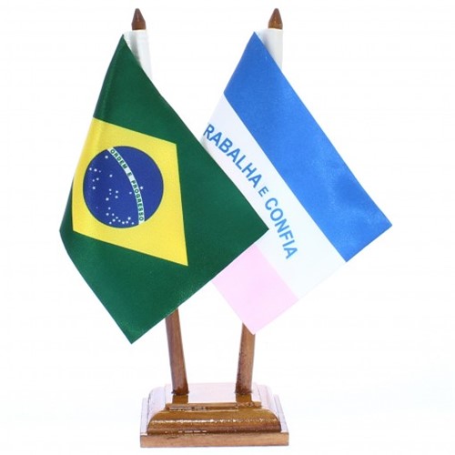 Bandeira de Mesa Brasil e Espírito Santo 6472PM