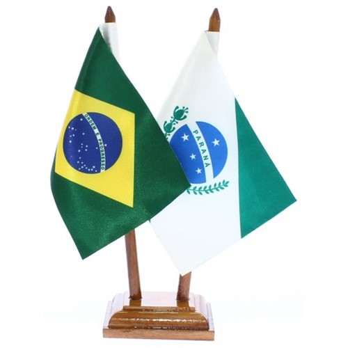 Bandeira de Mesa Brasil e Paraná 6480PM