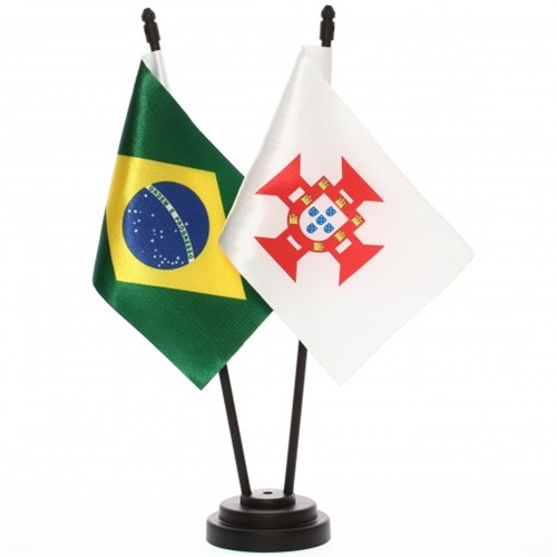 Bandeira de Mesa Brasil e Real 6540PP