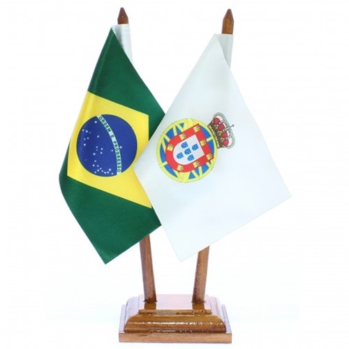 Bandeira de Mesa Brasil e Reino Unido de Portugal 6530PM