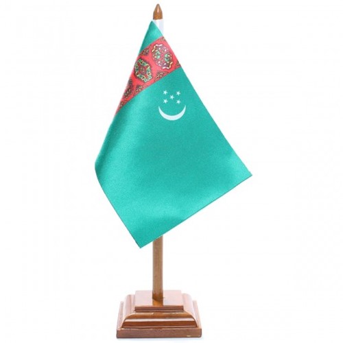 Bandeira de Mesa Turcomenistão 6640PM