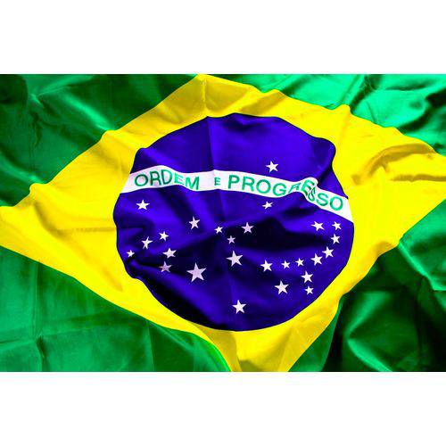 Bandeira do Brasil 1,80 X 1,20 Torcida Encaixe para Bastão