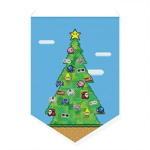 Bandeirola de Natal Árvore Geek