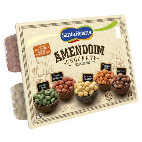 Bandeja Amendoim Crocante Sortido 360g - Santa Helena