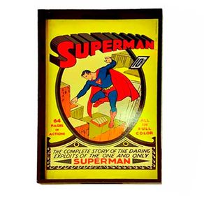 Bandeja de Madeira Super Homem Vintage DC Comics