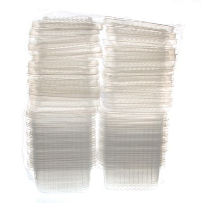 Bandeja de Plástico Descartável para Freezer e Microondas 180ml G304 - 50un Galvanotek