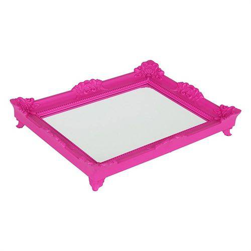 Bandeja Espelho Rococó Pink M - 6cm X 39cm X 28cm - Trevisan Concept