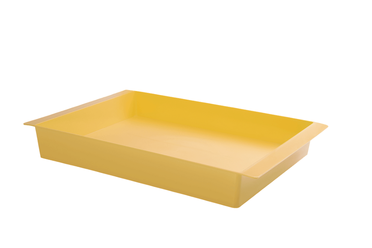 Bandeja Grande Cake 40 X 30 X 6 Cm Amarelo Coza