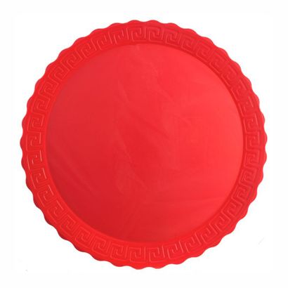 Bandeja Redonda 27cm Vermelha Premium Fazendo a Festa
