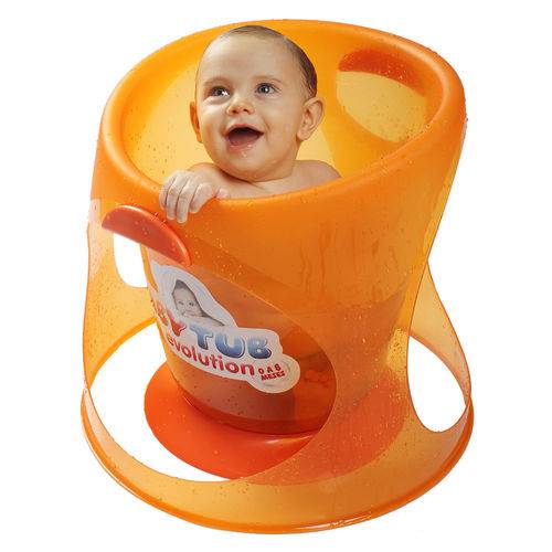Banheira Babytub Evolution - de 0 à 8 Meses - Laranja - Baby Tub