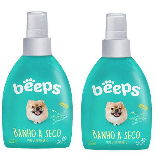 Banho a Seco Beeps 200ml Pet Society - 02 Unidades