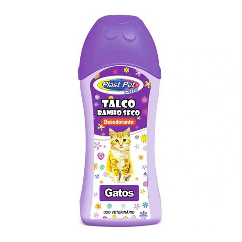 Banho a Seco Plast Pet Care Talco Desodorante para Gatos 100g