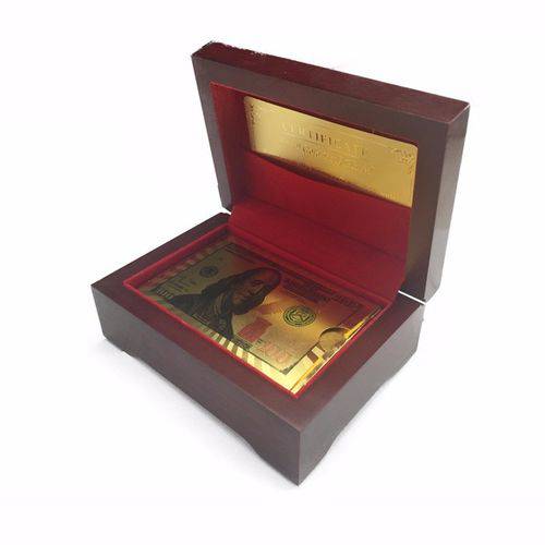 Baralho Dourado Folheado Ouro 24k + Caixa Luxo + Certificado