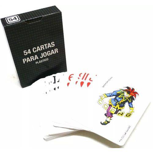 Baralho Plastico Copag 54 Cartas P/ Jogar Poker Truco Black