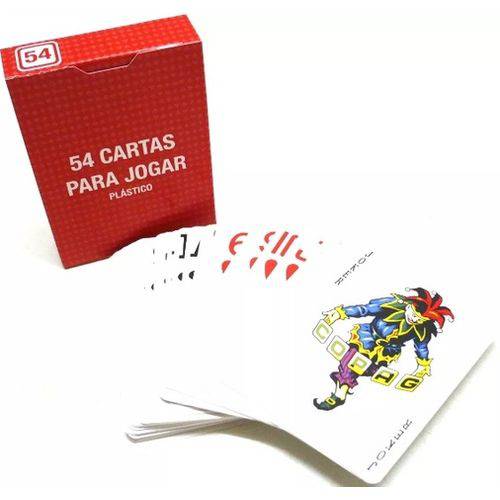 Baralho Plastico Copag 54 Cartas P/ Jogar Poker Truco Red