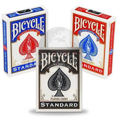 3 Baralhos Bicycle Standard - Cor Preto Vermelho Azul