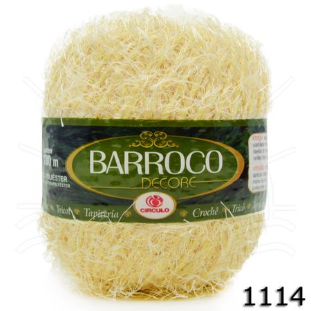 Barbante Barroco Decore Candy Colors 280g - 180 Metros 1114 - Amarelo