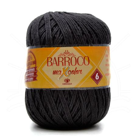 Barbante Barroco MaxColor Nº06 400g 8323 Cinza Onix