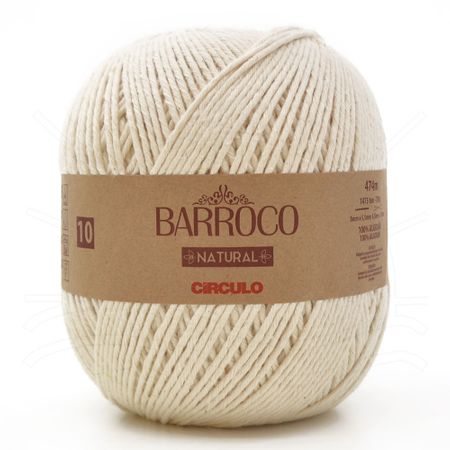 Barbante Barroco Natural 700g 4/10 - 10 Fios - 474m