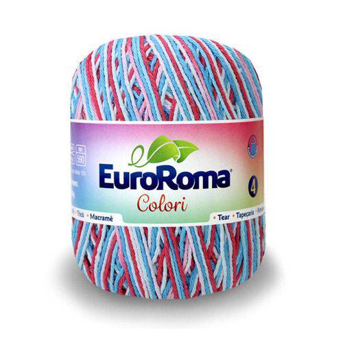 Barbante Euroroma Colori Nº4 200g com 339m-0090-Ciano