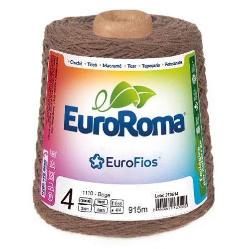 Barbante EuroRoma Colorido N° 4 - Cor: 1110 Bege