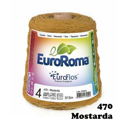 Barbante EuroRoma Colorido N° 4 - Cor: 470 Mostarda