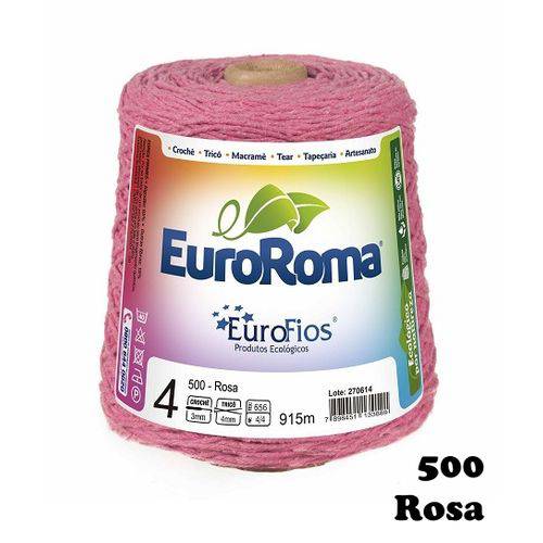 Barbante EuroRoma Colorido N° 4 - Cor: 500 Rosa