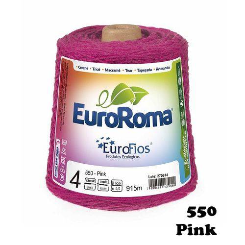 Barbante EuroRoma Colorido N° 4 - Cor: 550 Pink