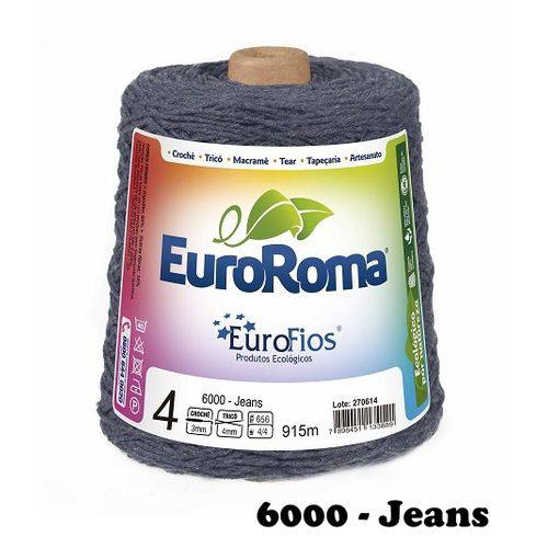 Barbante EuroRoma Colorido N° 4 - Cor: 6000 Jeans