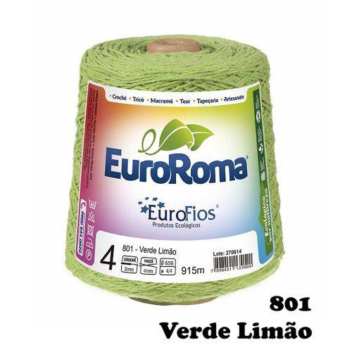 Barbante EuroRoma Colorido N° 4 - Cor: 801 Verde Limão