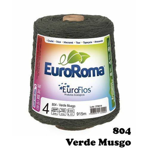 Barbante EuroRoma Colorido N° 4 - Cor: 804 Verde Musgo